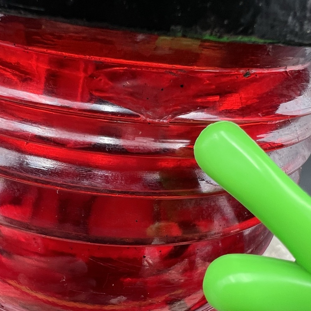 Vintage GE Cast Iron Marine Navigation Ship Light Red Fresnel Lens 9-8-0335-1 - Picture 15 of 16